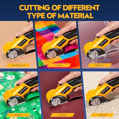 Cordless Electric Rotary Scissors — Rechargeable Craft & DIY Cutter with LED, Safety Lock & Spare Blades
