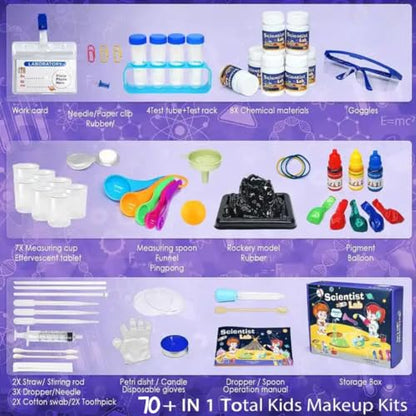 Why2Wise 70+ Science Experiment Kit for Kids — STEM Chemistry Lab (Ages 6-14)