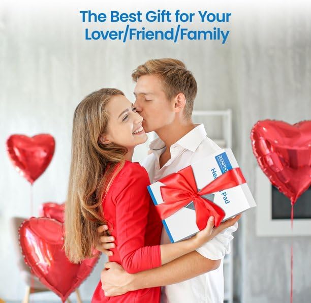 RENPHO Heating Pad, Electric Heat Pad for Back Pain and Cramps Relief, Mothers Day Gift, Birthday Gifts for Women Men, Fast Heated, Auto Shut Off, Machine Washable, Ultra-Soft 61x31cm Gray