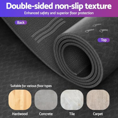 Everfit Exercise Equipment Mat — Non-Slip Treadmill & Home Gym Floor Mat (150 x 75cm)