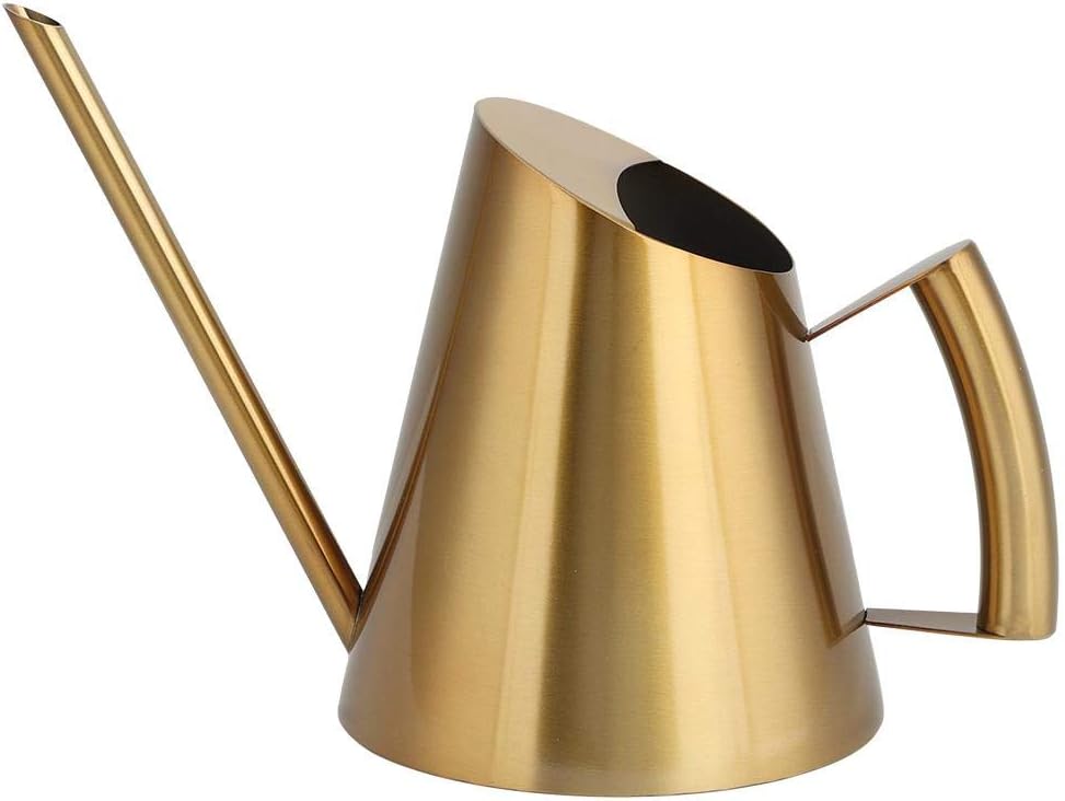 Long Gold Stainless Steel Watering Can (1500ml) - Sprinkle P