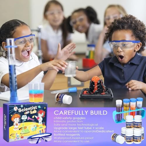 Why2Wise 70+ Science Experiment Kit for Kids — STEM Chemistry Lab (Ages 6-14)