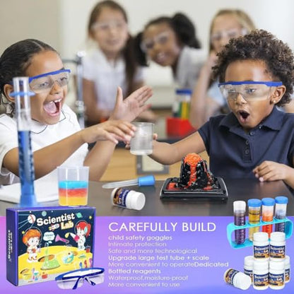 Why2Wise 70+ Science Experiment Kit for Kids — STEM Chemistry Lab (Ages 6-14)