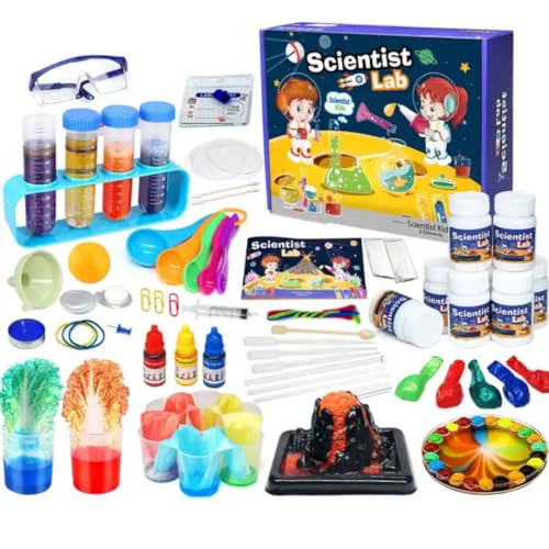 Why2Wise 70+ Science Experiment Kit for Kids — STEM Chemistry Lab (Ages 6-14)
