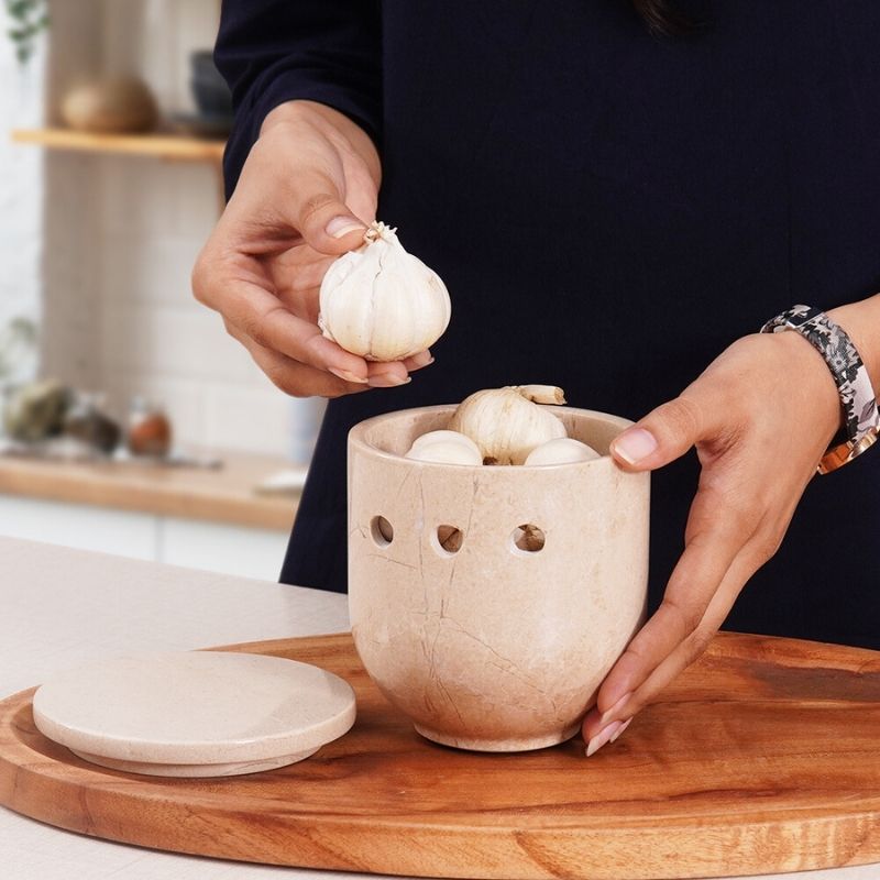 Marble Garlic Keeper