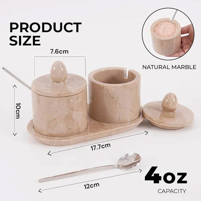 Marble Salt Cellar With Tray
