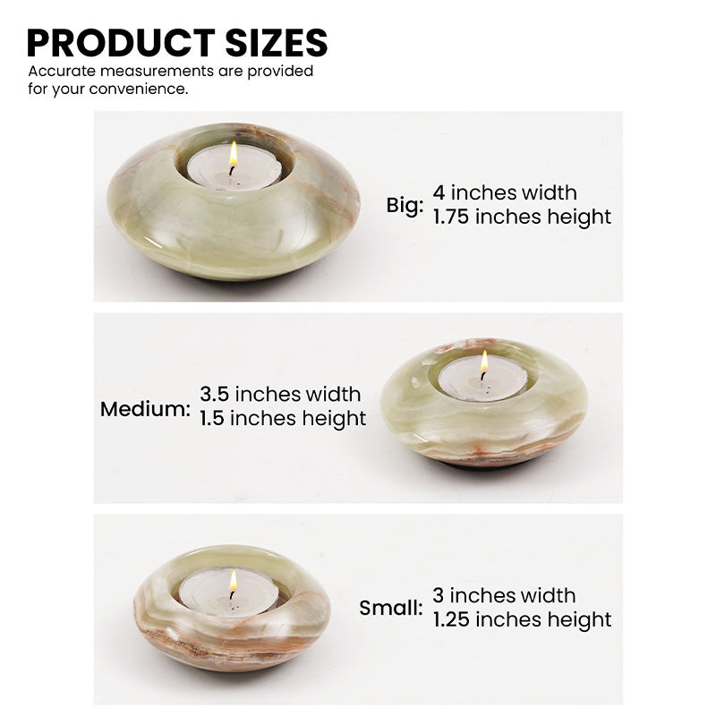 Marble Contour Tealight Candle Holder - Set of 3