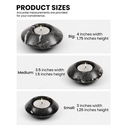 Marble Contour Tealight Candle Holder - Set of 3