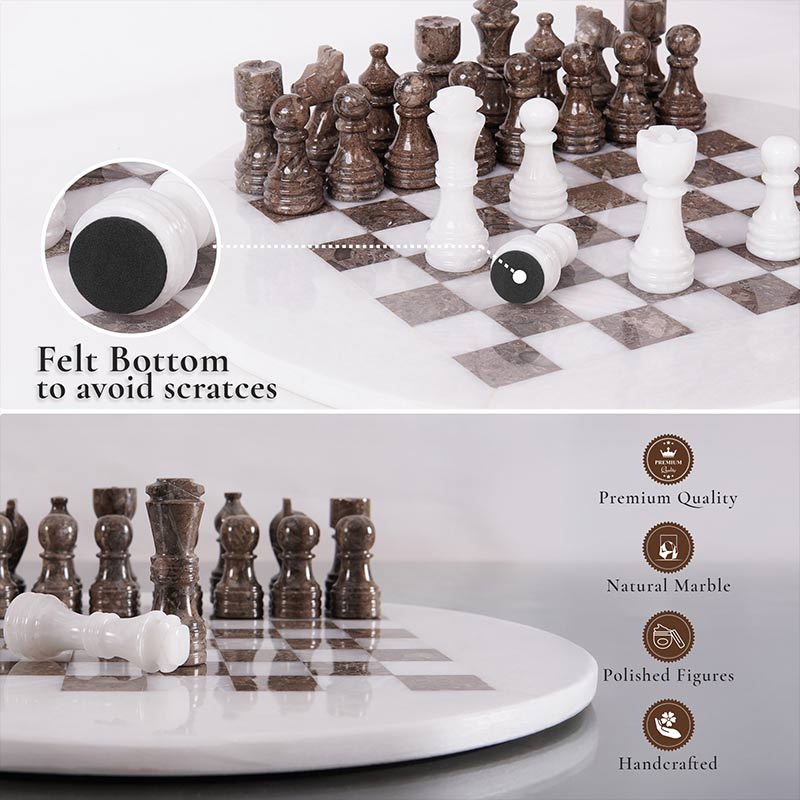 38 cm Round Chess Set