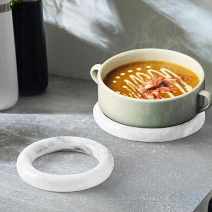Marble Hot Pot Ring - Set Of 2