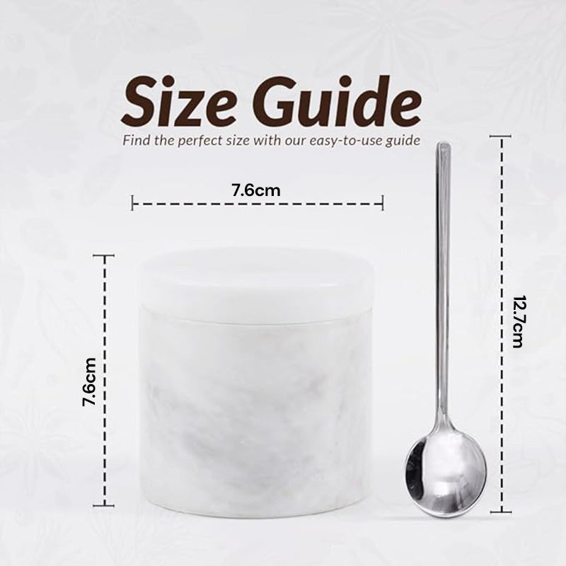 Marble Salt Cellar with spoon (single)