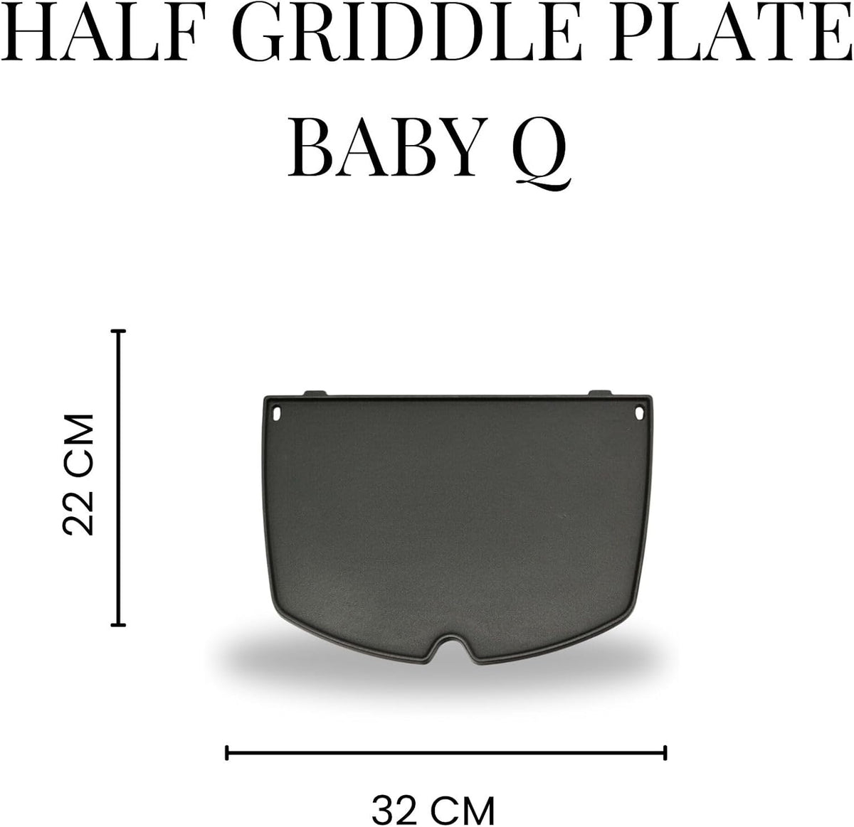 CAMPAQUIP Half Griddle Plate Fits Weber Baby Q Series Q100 Q