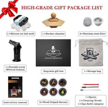 Cocktail Smoker Kit for Bourbon Whiskey Gifts for Men Drink 