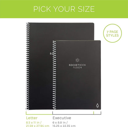 Rocketbook 2023 Executive Fusion Smart Reusable Notebook