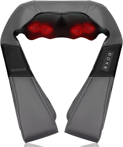 Nekteck Shiatsu Neck Massager with Heat for Pain Relief