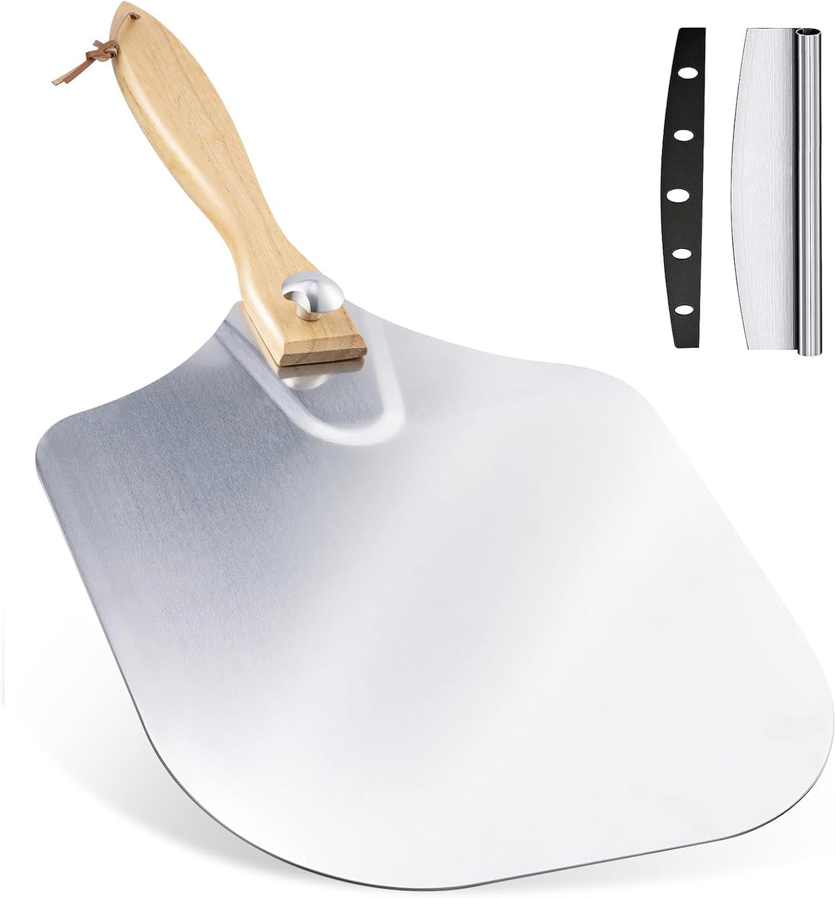 Ninonly 30.5 x 35.5 CM Aluminum Pizza Peel with Foldable Woo