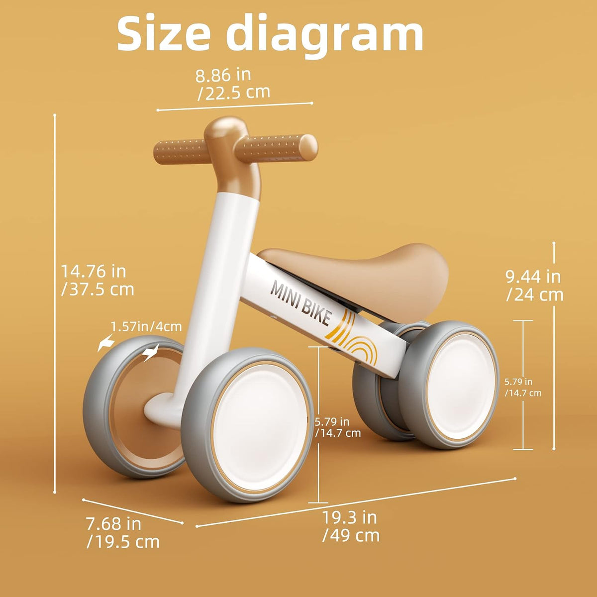 FAYDUDU Balance Bike for 1 Year Old Ride On Toy for 1 2 Year