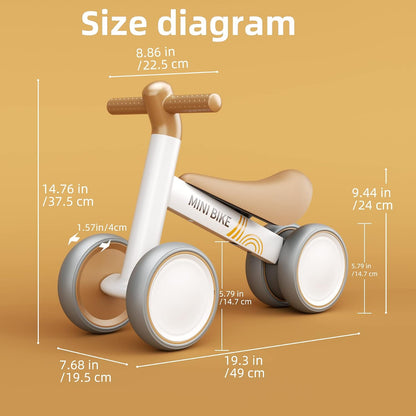 FAYDUDU Balance Bike for 1 Year Old Ride On Toy for 1 2 Year