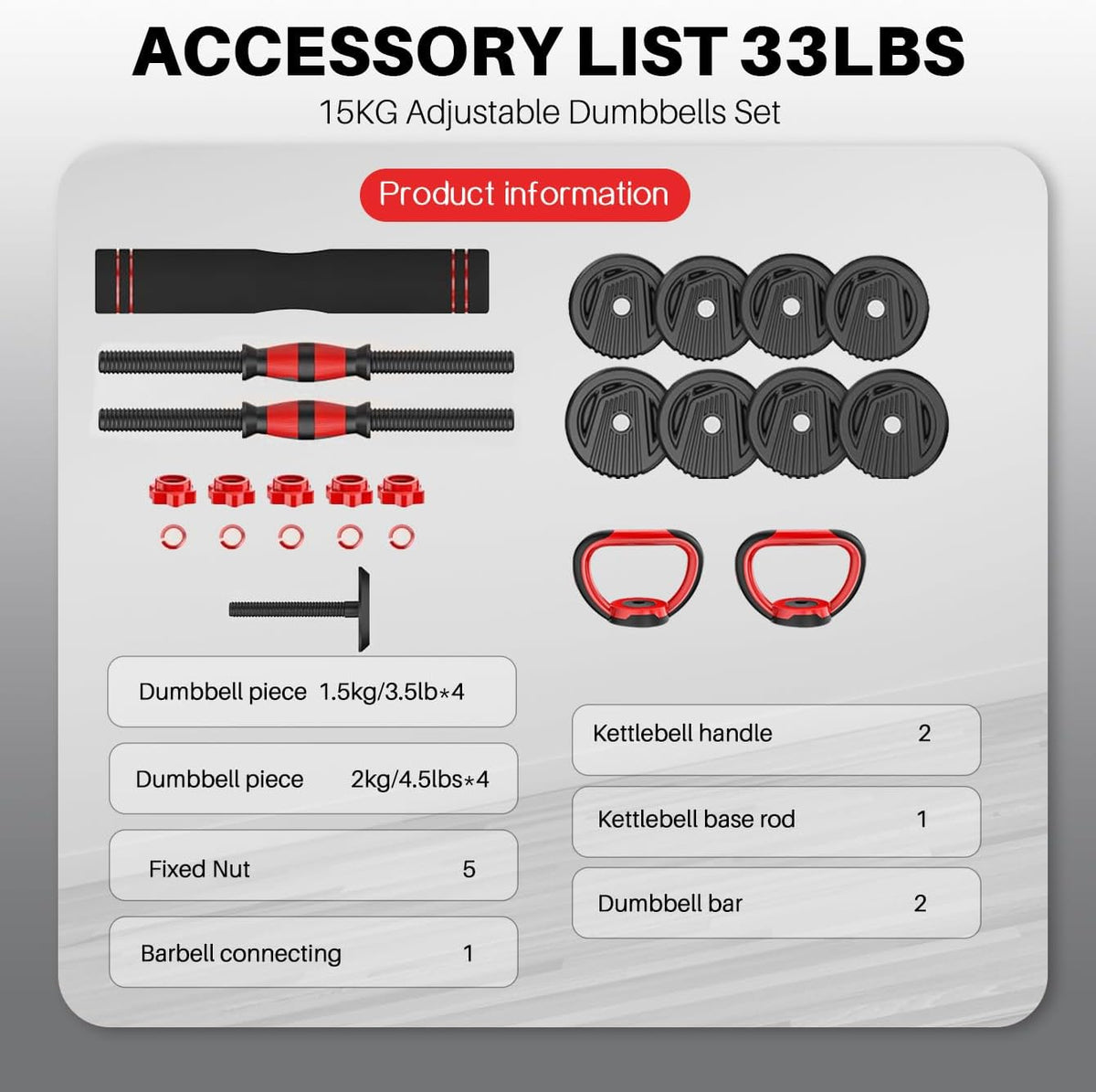 Adjustable Dumbbells Set