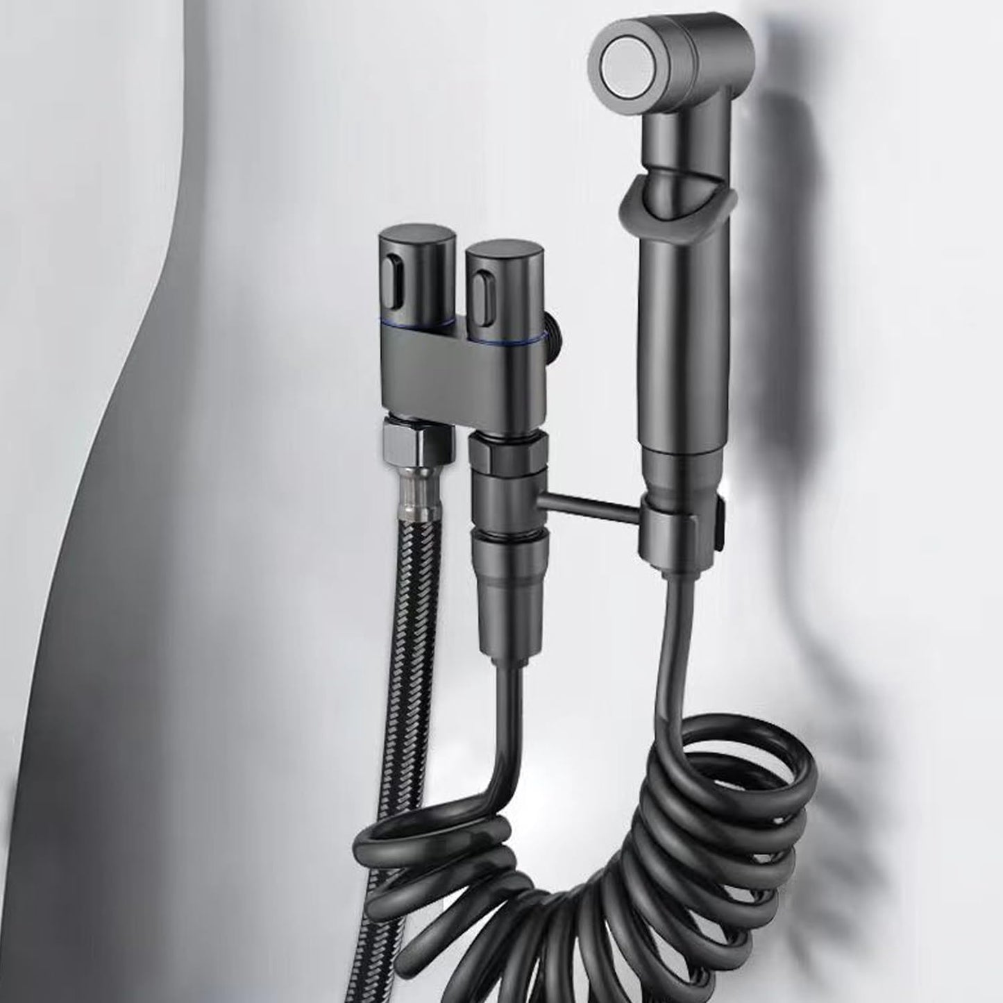 Toilet Flushing Bidet Sprayer Nozzle, Bidet Pet Cleaning Bathing G1/2 Caliber Metal Valve Body for Multi-Purpose use, Handheld Bidet Sprayer, can be Used with a Toilet, Bathtub, Bathroom Cleaning