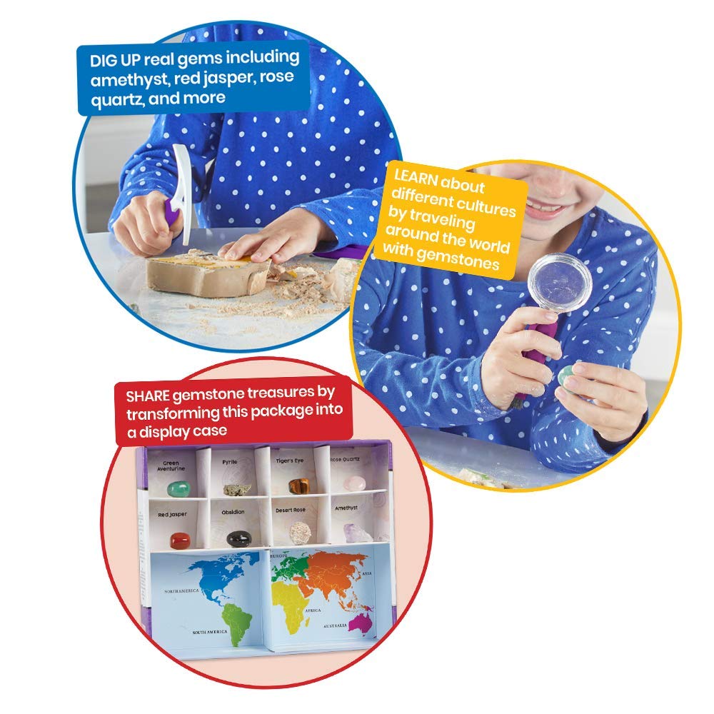 Learning Resources World of Gemstones Dig Kit for Kids 8-12