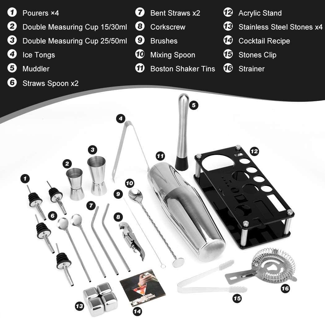 Cocktail Shaker Set Boston Shaker Set Stainless Steel Barten