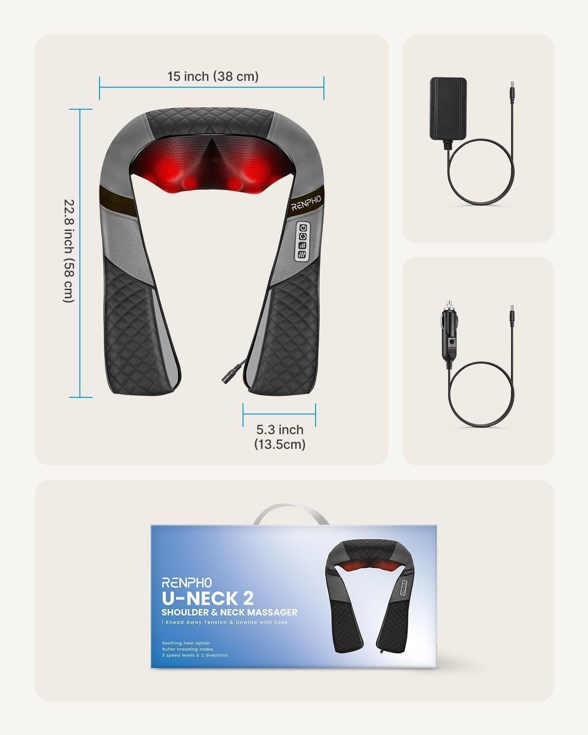 RENPHO Neck Shoulder Massager with Heat