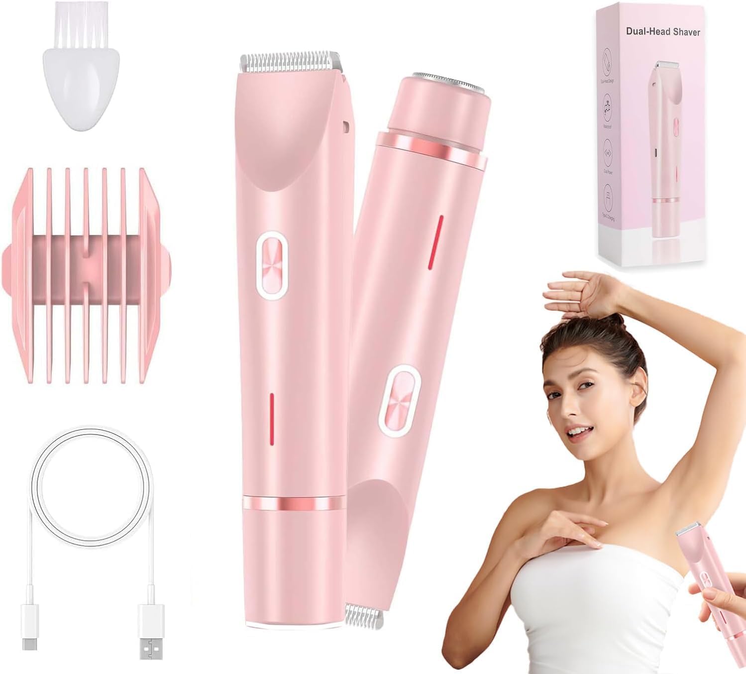 Comfort 2 in 1 Electric Lady Shaver, Waterproof Wet & Dry Use Body Hai – Gifts Hub Australia