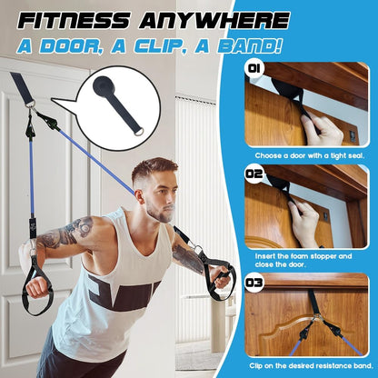 Pilates Bar Kit with 180LBS Resistance Bands(20,30,40 LB),21PCS Pilates Equipment Exercise Bar with Ab Roller, Portable Home Gym Fitness Pilates Bar for Women & Men