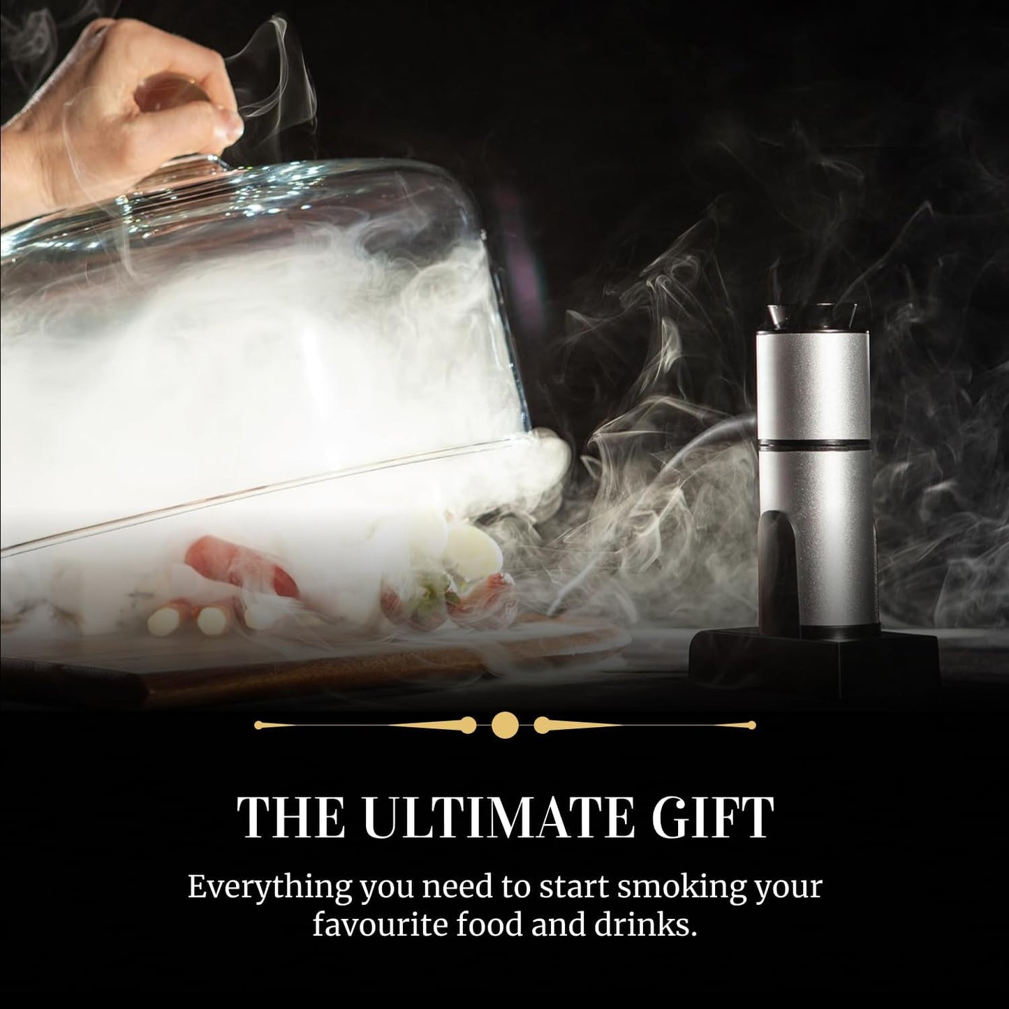 Alchemy Cocktail and Food Smoke Infuser with Wood Chips. Portable Kitchen Smoking Gun. Indoor Smoker Kit. Smoke a Drink - Whiskey Old Fashioned, Bourbon. Smoke Food - Cheese, Meat, Fish
