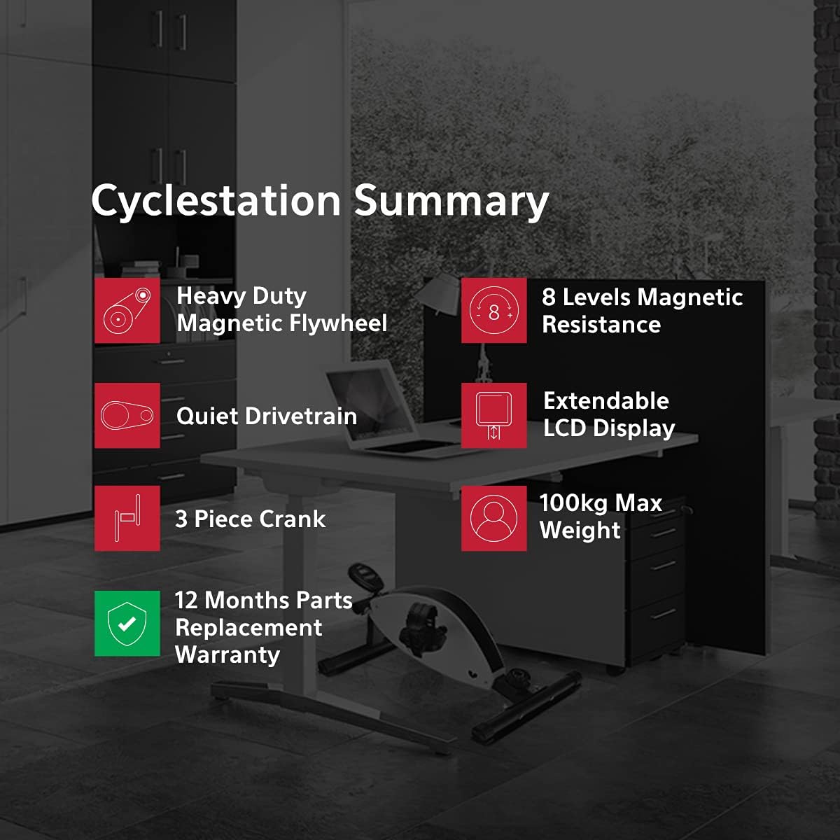 Lifespan Cyclestation Mini Exercise Bike view 4