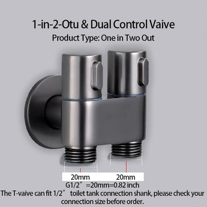 Toilet Flushing Bidet Sprayer Nozzle, Bidet Pet Cleaning Bathing G1/2 Caliber Metal Valve Body for Multi-Purpose use, Handheld Bidet Sprayer, can be Used with a Toilet, Bathtub, Bathroom Cleaning