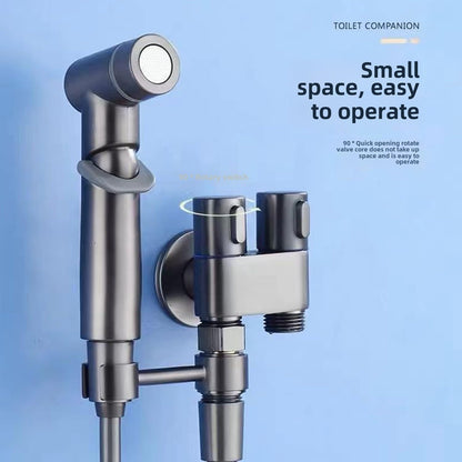 Toilet Flushing Bidet Sprayer Nozzle, Bidet Pet Cleaning Bathing G1/2 Caliber Metal Valve Body for Multi-Purpose use, Handheld Bidet Sprayer, can be Used with a Toilet, Bathtub, Bathroom Cleaning