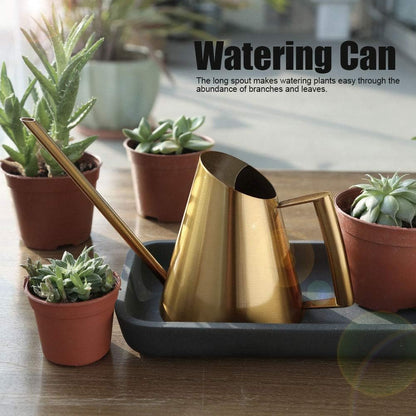 Long Gold Stainless Steel Watering Can (1500ml) - Sprinkle P
