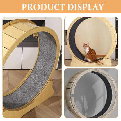 Beaupretty Carpet Cat Scratcher Cat Exercise Wheel Mat Cat Running Wheel Felt Cushion Cat Treadmill Wheel Scratch Pad Cat Wheel Roller Liner Carpet Fitness Toy Part for Weights Loss Device