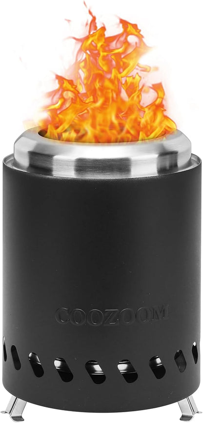 Portable Table Top Fire Pit: 5.5" Stainless Steel Mini Outdo