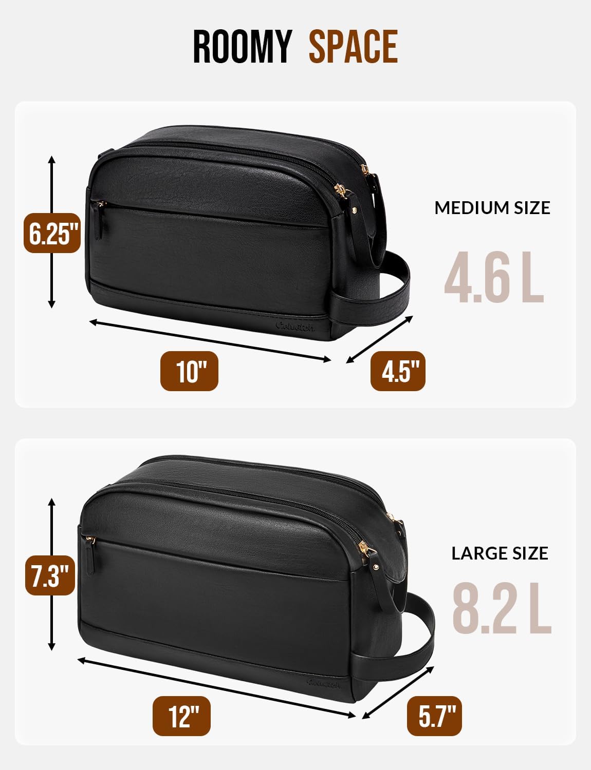 PU Leather Toiletry Bag for Men