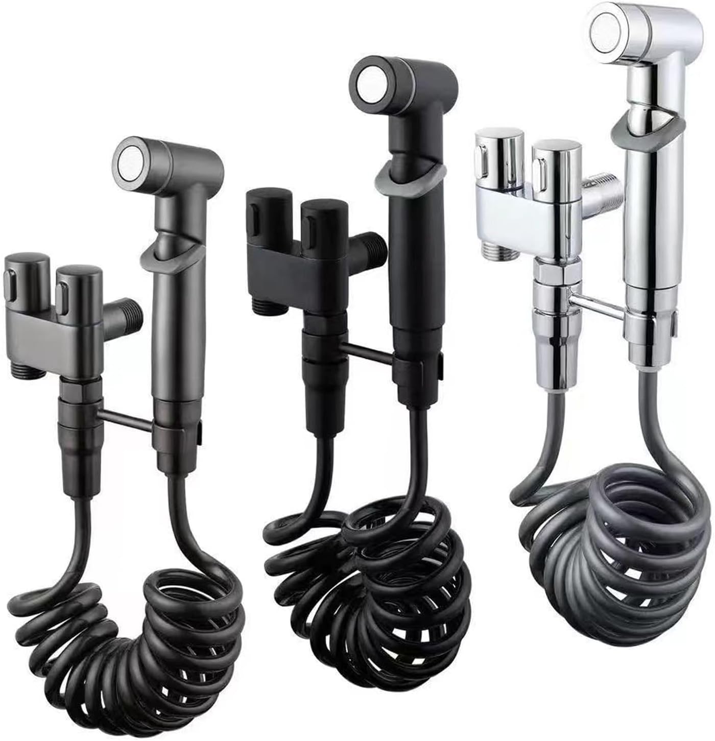 Toilet Flushing Bidet Sprayer Nozzle, Bidet Pet Cleaning Bathing G1/2 Caliber Metal Valve Body for Multi-Purpose use, Handheld Bidet Sprayer, can be Used with a Toilet, Bathtub, Bathroom Cleaning