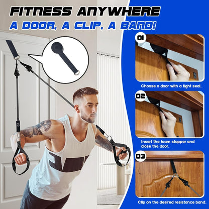 Pilates Bar Kit with 180LBS Resistance Bands(20,30,40 LB),21PCS Pilates Equipment Exercise Bar with Ab Roller, Portable Home Gym Fitness Pilates Bar for Women & Men