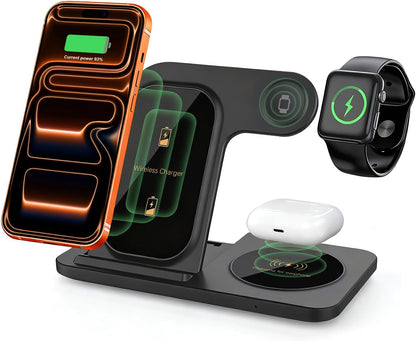 Foldable 3 in 1 Wireless Charging Station for iPhone/Apple