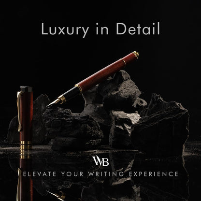 Wordsworth & Black Bamboo Wood Fountain Pen Set for Writing