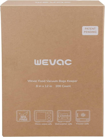 Wevac 20x30cm 200 Count Food Vacuum Sealer Bags Keeper