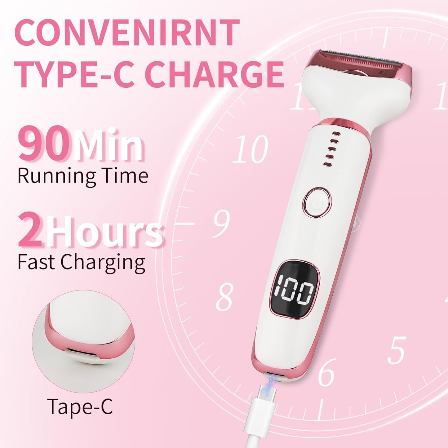 Velessa 4-in-1 Electric Shaver & Grooming Set for Women 3