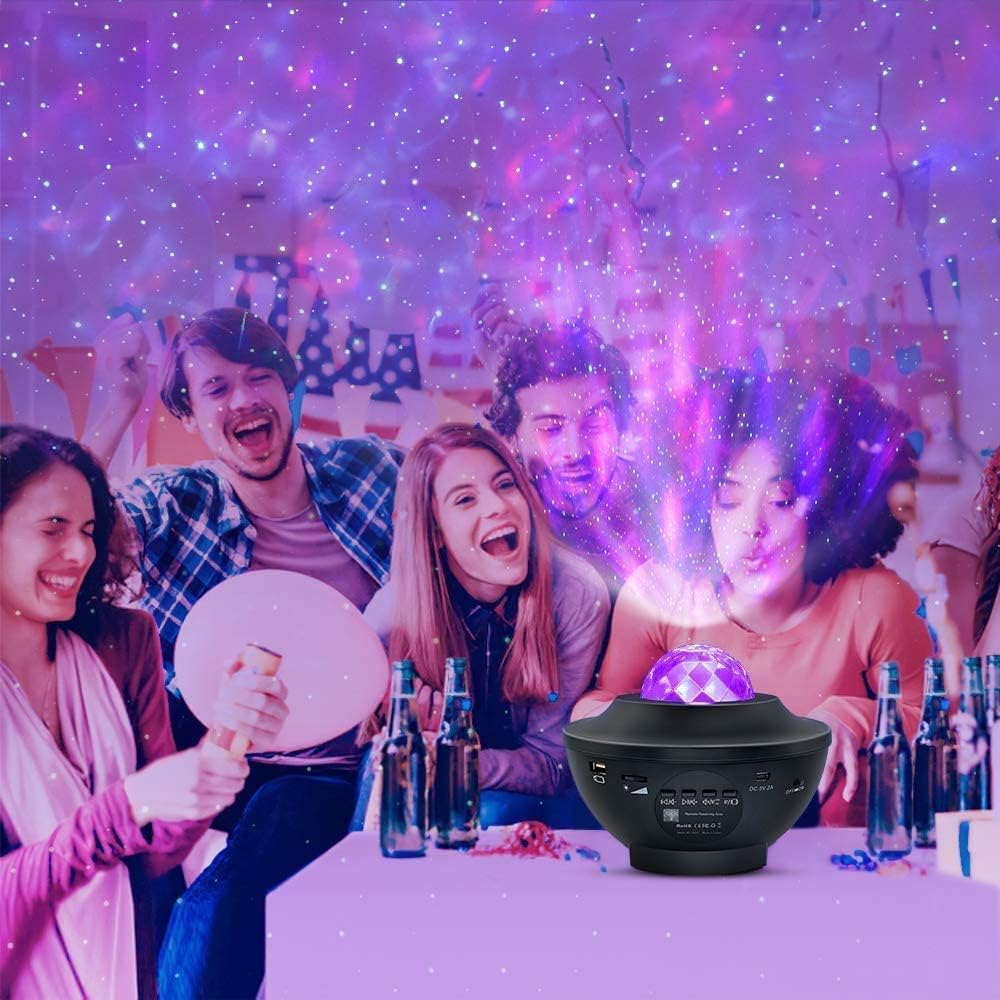 Dinosaur Egg Galaxy Projector, Star Projector Starry Light with Music Player, 14 Colors Night Light with White Noise, Nebula,Timer & Remote Control for Gaming Room, Home Theater