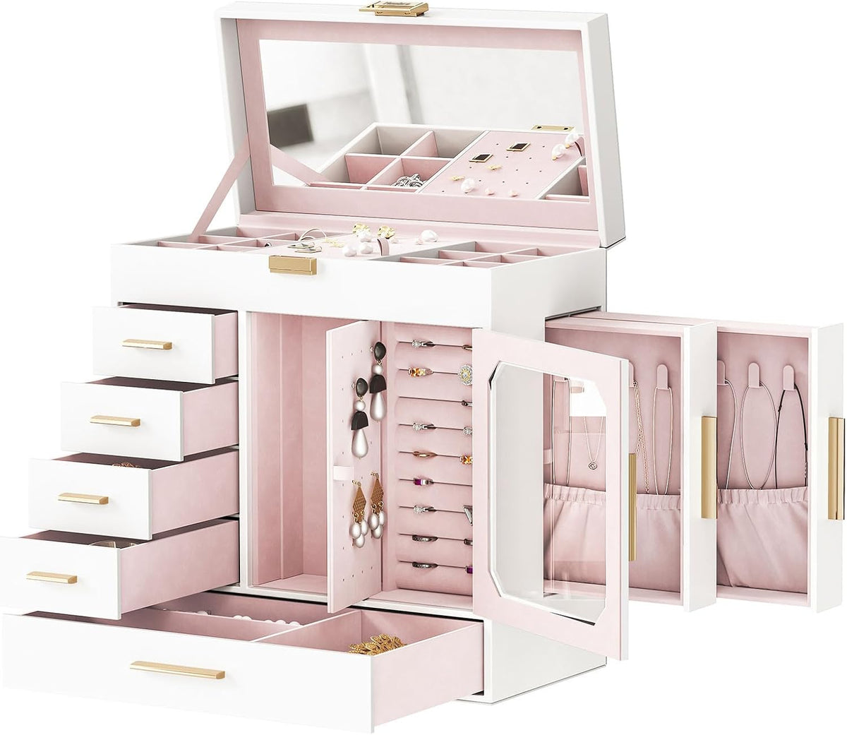 HOOBRO Jewelry Box with Mirror