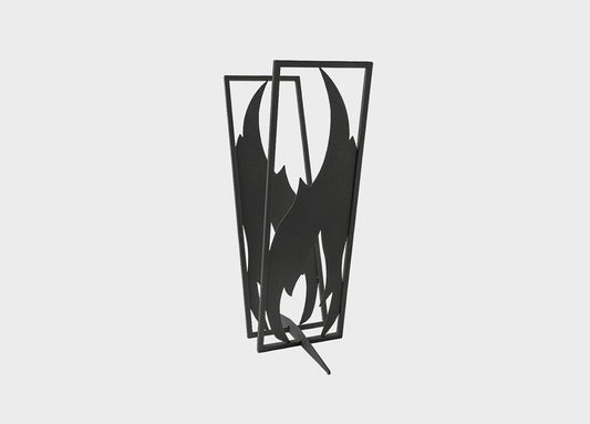 Alfred Riess — Steel Log Rack · Flame 1