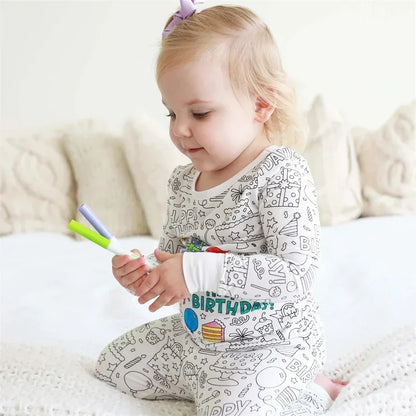 ScribbleDreams™ Sketch Colorful Children's Pajama Set