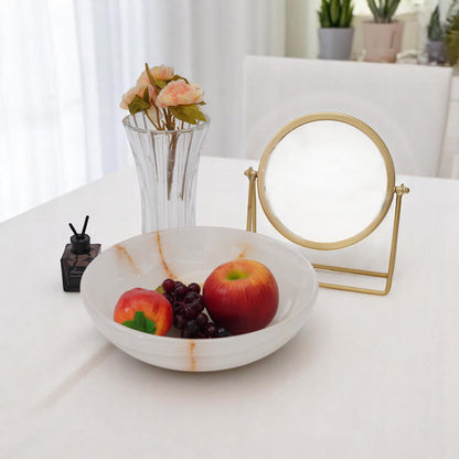 Marble Round Fruit Bowl - 25cm