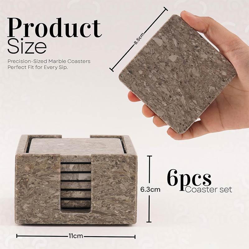 Marble Coaster Set - Square