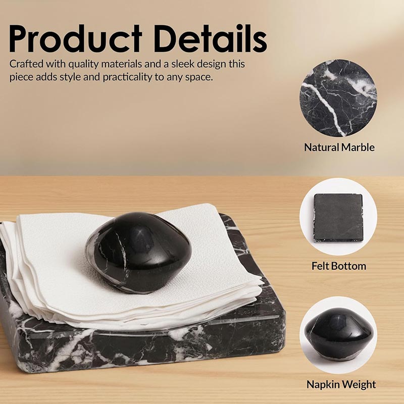 Marble Napkin Holder with Weight